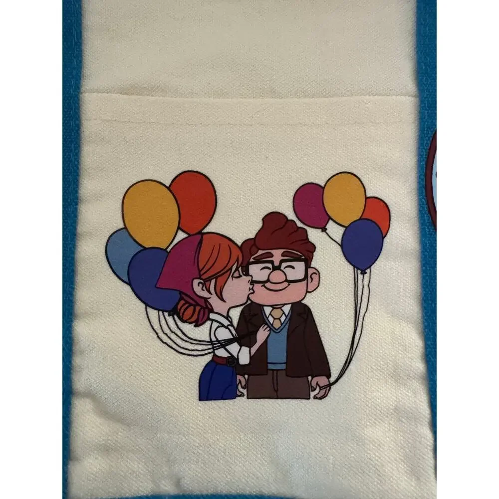 Disney UP Carl & Ellie Double Sided Purple Custom Made Mini Tote